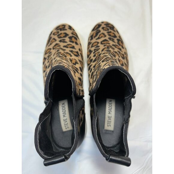 Steve Madden Womens Chime Animal Print Chelsea Boots Size 7 - Picture 3 of 11